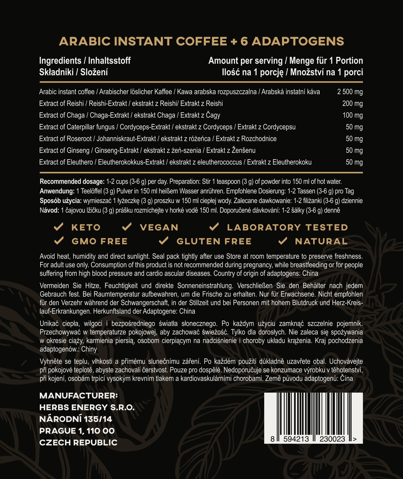 Instantní káva s Reishi